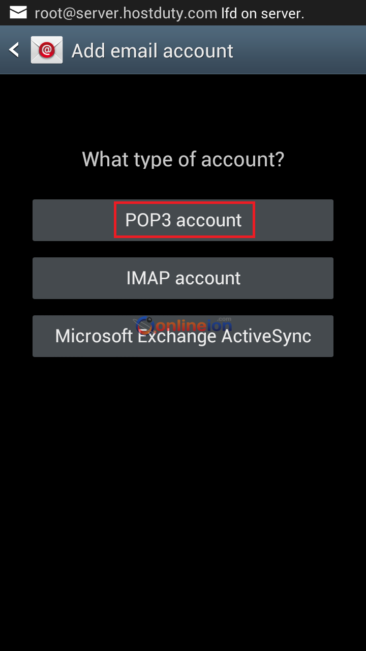Android Email Type Android Email Type