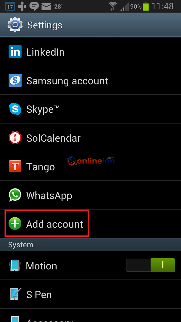 Android Setting page Android Setting page