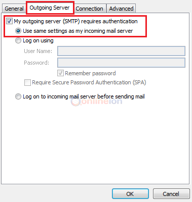 Outlook2010 Configure Outgoing Server Outlook2010 Configure Outgoing Server