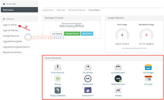 cPanel Product Details